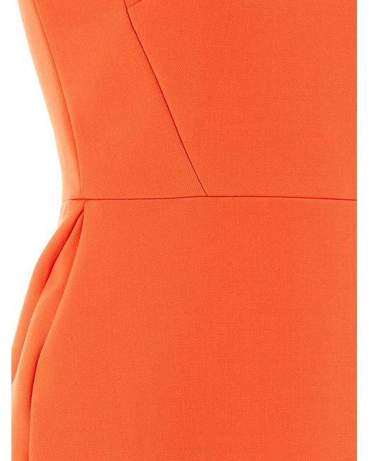 Victoria Beckham Orange Fitted Dress Dresses