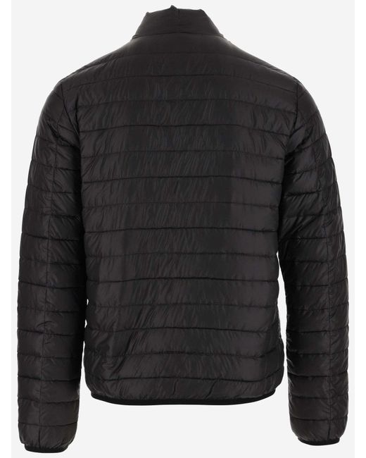 Aspesi Black Quilted Nylon Down Jacket for men