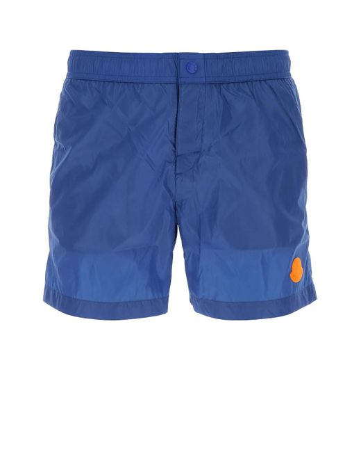 Moncler Blue Nylon Swimming Shorts for men