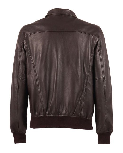 Schott Nyc Brown Leather Jacket for men
