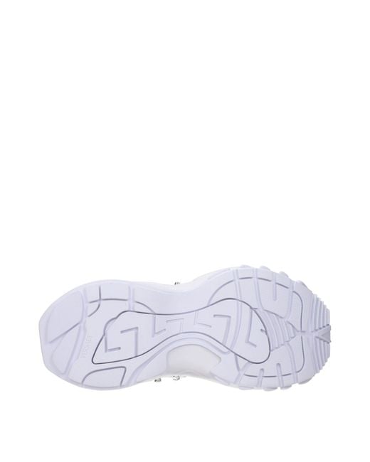 Versace White Fabric Sneakers