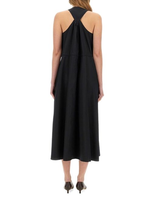 Aspesi Black Poplin Dress Cotton
