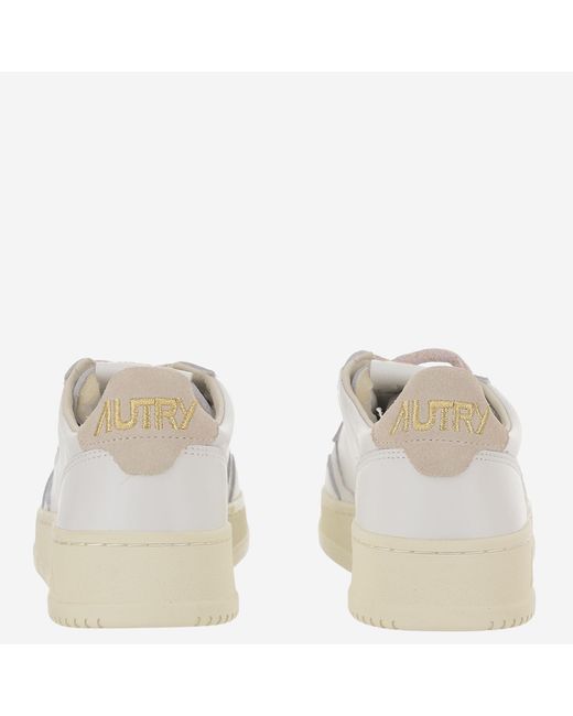 Autry Metallic Sneakers Medalist Low Leather Trainers