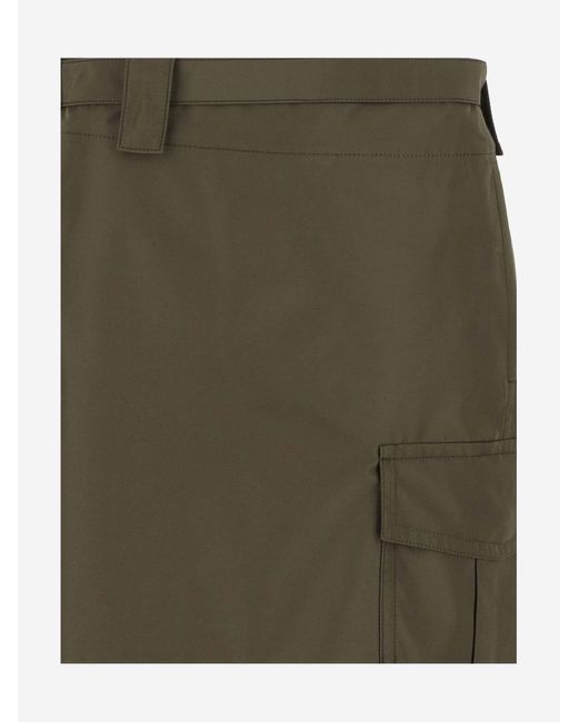 Sacai Green Nylon Midi Skirt