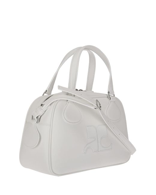 Courreges White Reedition Bowling Bag