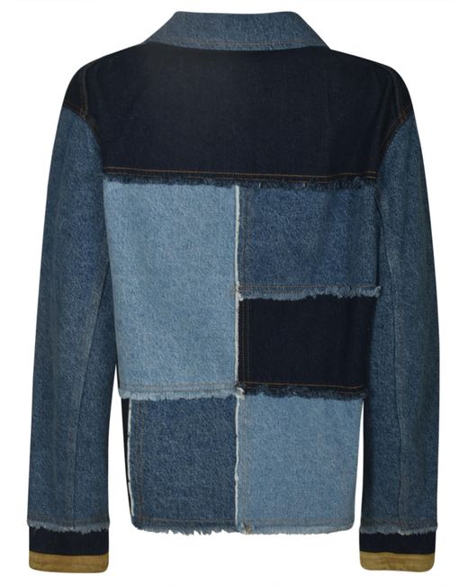 Fay Blue Denim Classic Wrap Jacket