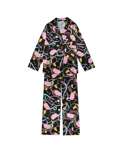 Chiara Ferragni Black Printed Pajamas-set