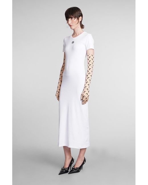 MARINE SERRE Dress In White Cotton