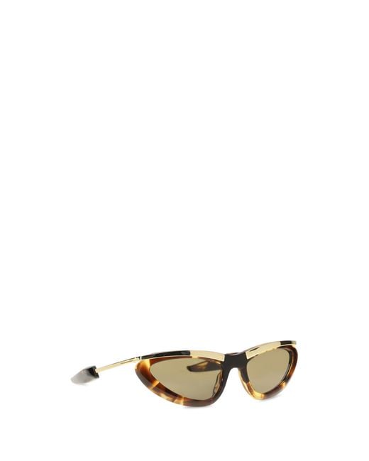Bottega Veneta Metallic Sunglasses Prisma Cat-Eye Havana- Acetate