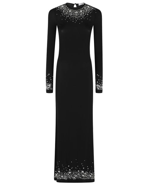 Rabanne Black Robe Cupro Elasthanne Abito