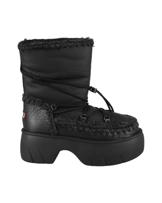 Mou Eskimo Snow Boot Twist Short in Black Lyst UK
