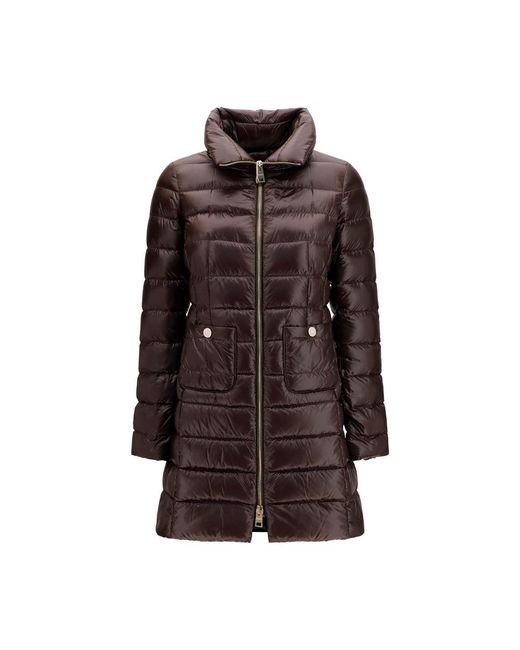 Herno Brown Polyamide Full-Length Jacket Clothing