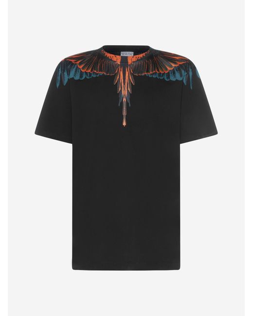 Marcelo Burlon Black Icon Wings Cotton T-Shirt for men