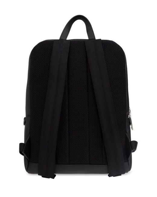 Ferragamo Black Leather Backpack for men