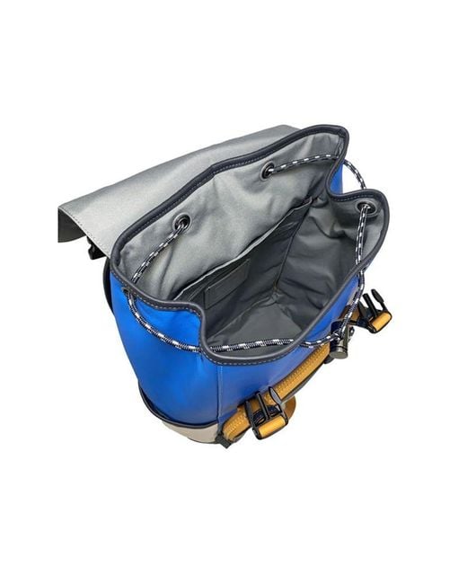 COACH Blue Backpack-Bright-Chalk- Coated Canvas Bags Backpacks