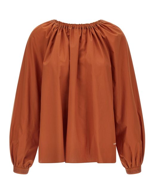 Marni Orange Boat Neck Blouse