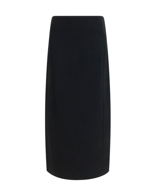 Khaite Black Lyle Skirt Acetate; Polyester