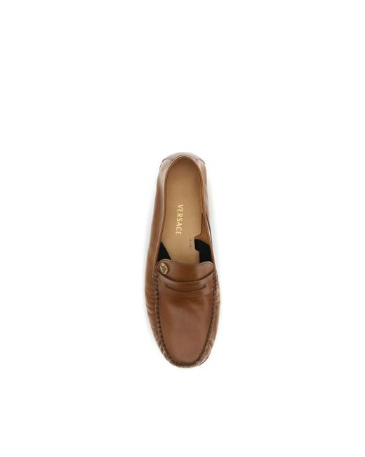 Versace Brown Calf Leather Bos Taurus Slip for men