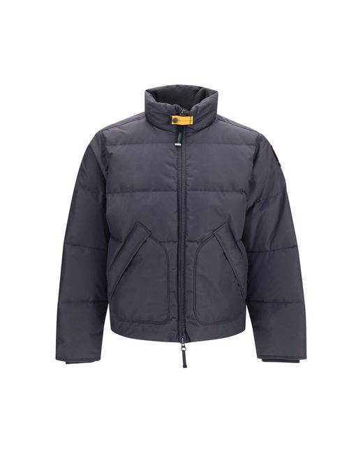 Parajumpers Blue Down Jacket Warmhali Polyamide Padded for men