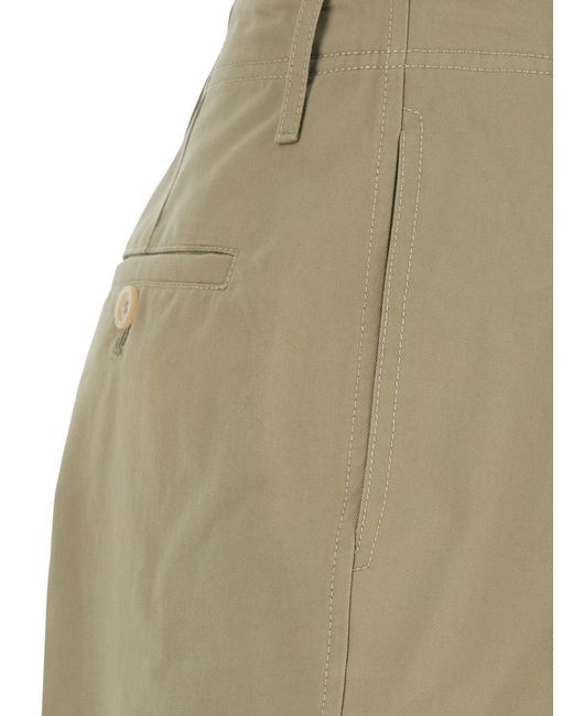 Semicouture Natural High-Waisted Pants With Belt Loops