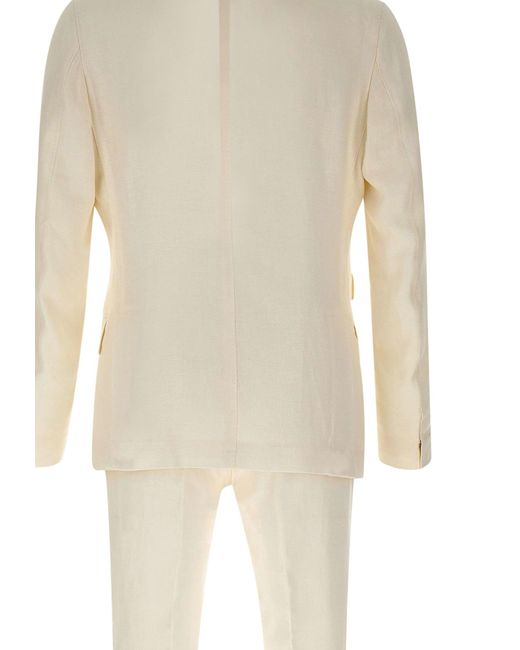 Eleventy Natural Wool, Linen And Silk Suit Two-Piece for men