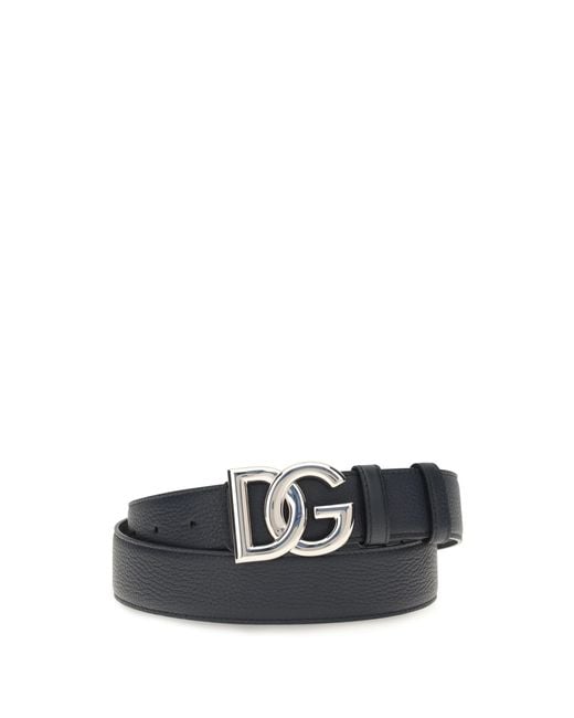 Dolce & Gabbana White Leather Belt Calf Bos Taurus E Braces for men