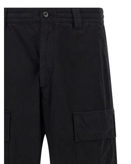 C P Company Black Cargo Microreps Pants for men
