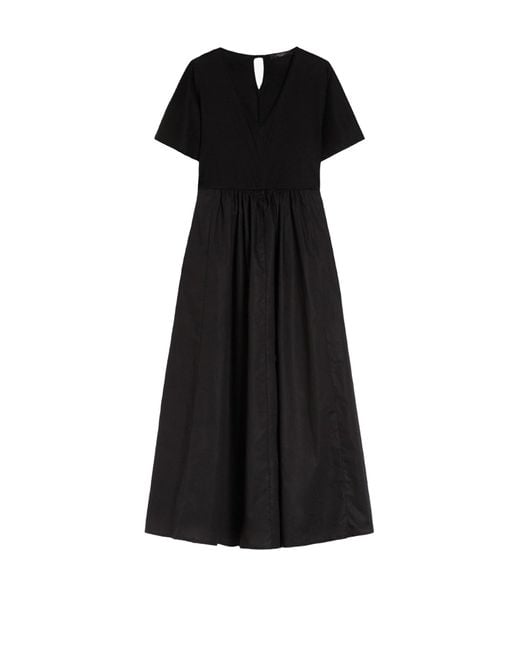 Weekend by Maxmara Black Long Jersey Dress