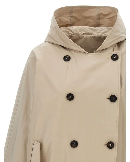 Brunello Cucinelli Natural Polyester Full-Length Jacket Clothing