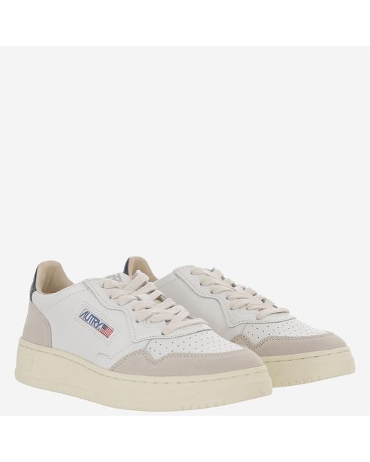 Autry White Sneakers Medalist Low Leather Trainers for men
