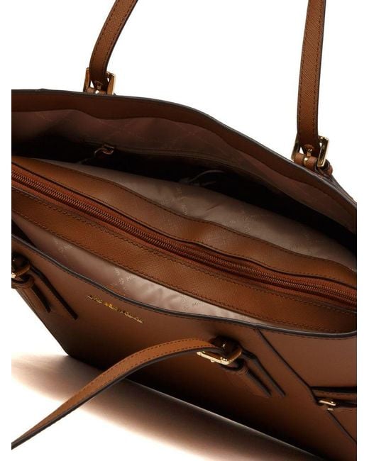 Michael Kors Brown Tote Bag Leather Tote-Bags
