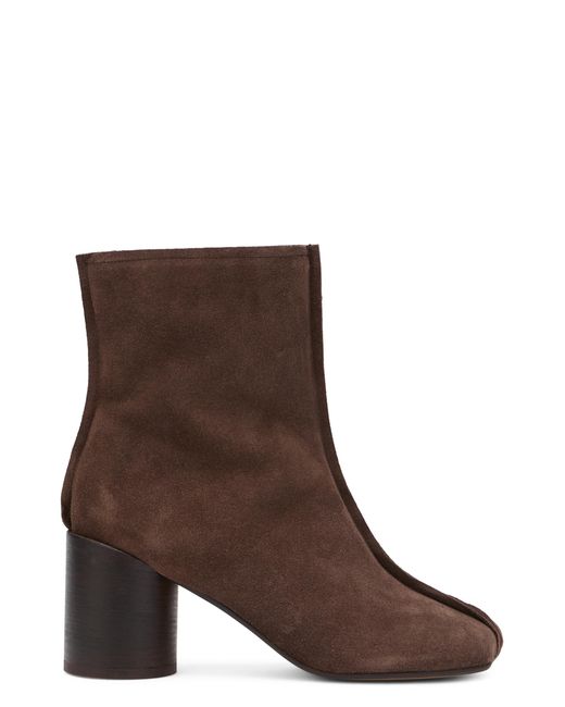 MM6 by Maison Margiela Brown Ankle Boots Suede Calfskin