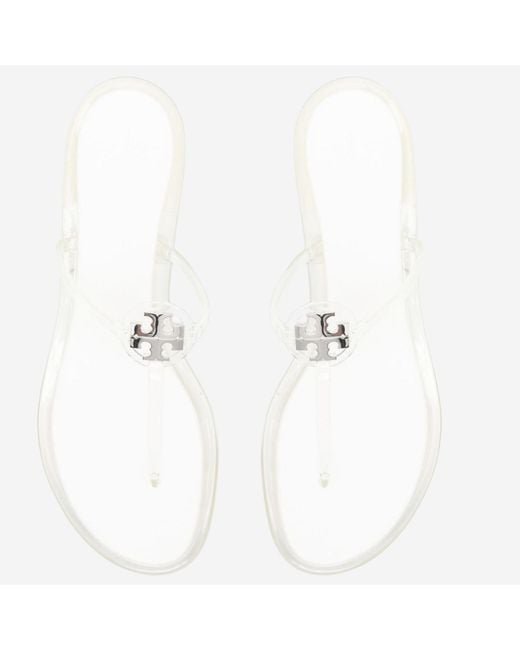 Tory Burch White Mini Miller Jelly Sandals Polyurethane Slippers