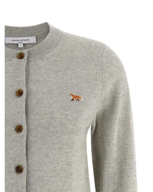 Maison Kitsuné Gray 'Baby Fox' Cardigan