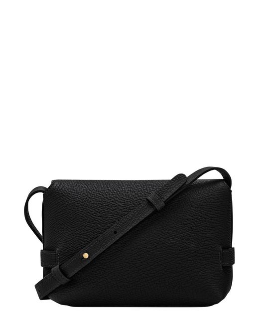 Longchamp Black Crossbody Bag Triomphe Leather Calf Shoulder