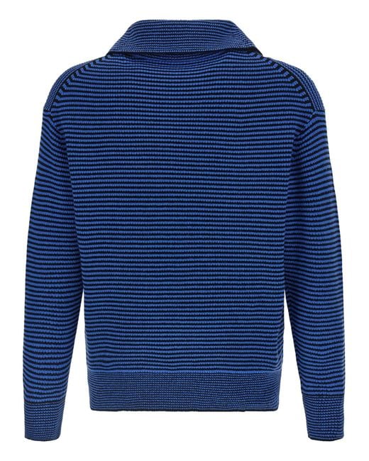 J.W. Anderson Blue Half Zip Sweater for men