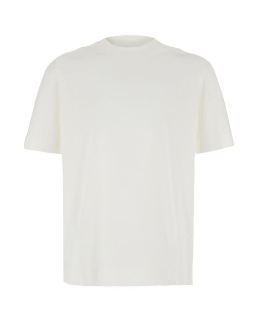Emporio Armani White T-Shirt Round Neck Cotton T-Shirts for men