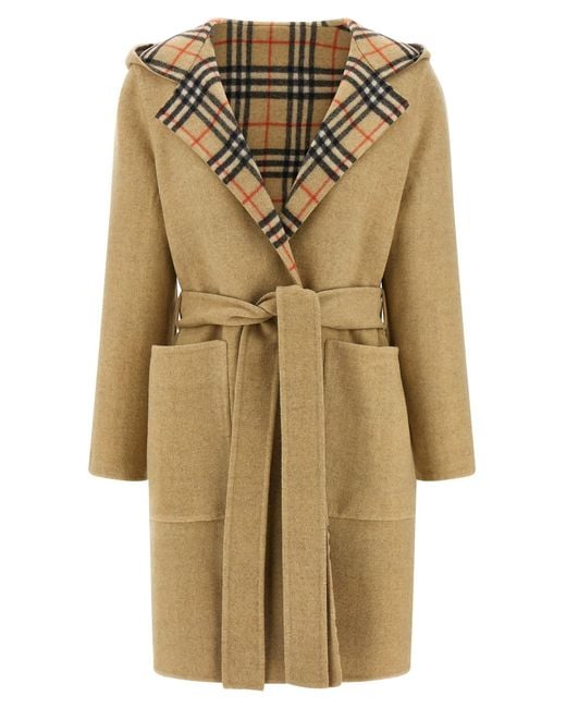 Burberry Natural Hampshire Coats And Trench Coats