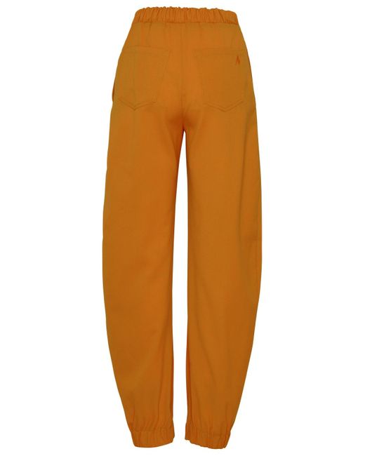 The Attico Orange Wool Blend Rey Pants