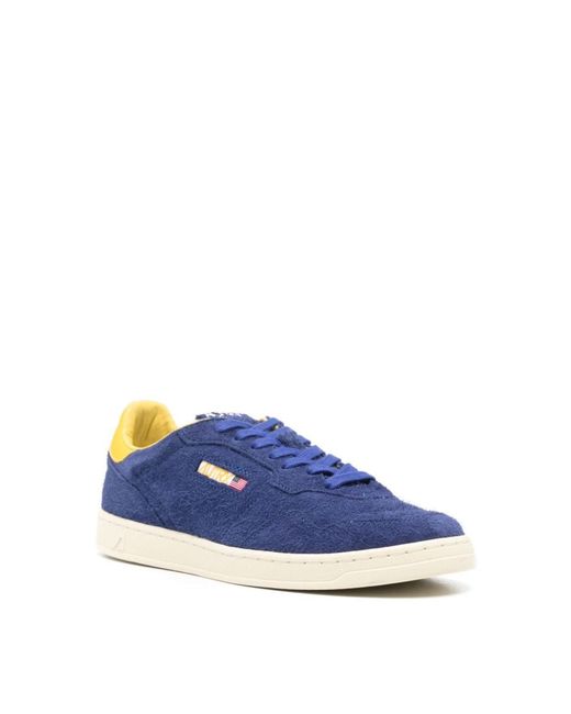 Autry Blue Medalist Flat Low Sneakers for men