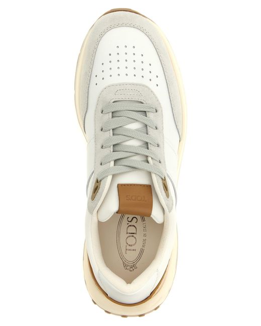 Tod's White 'Running' Sneakers for men