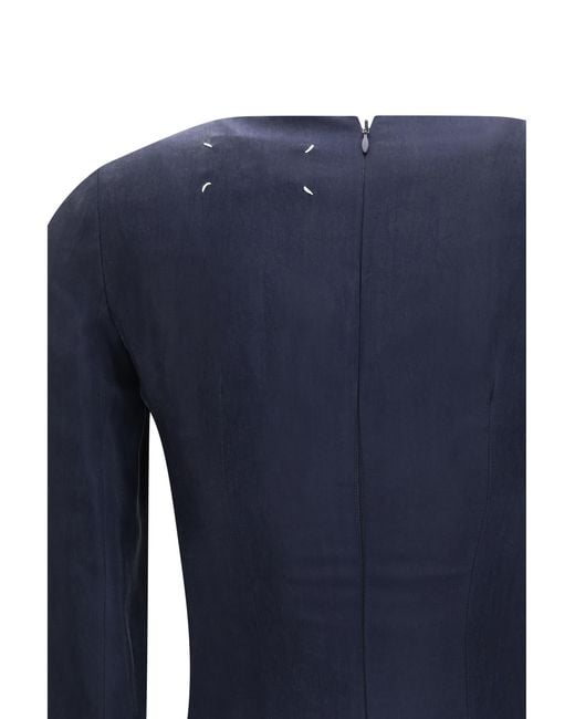 Maison Margiela Blue Long Dress Cupro