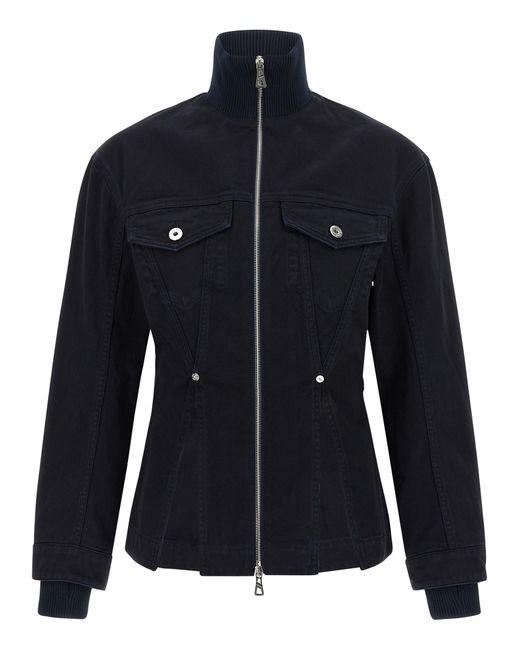 Jean Paul Gaultier Blue The Slit Denim Puffer Jackets
