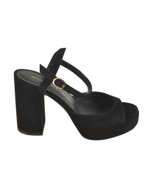 Stuart Weitzman Black Dayna Ii Platform Sandals