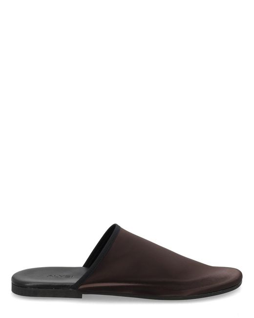 Alysi Brown Mules Satin Polyamide