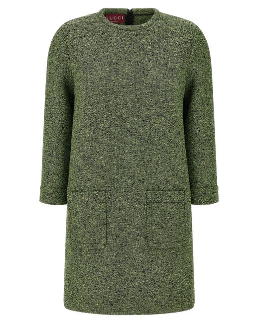 Gucci Green 'Mouliné' Dress