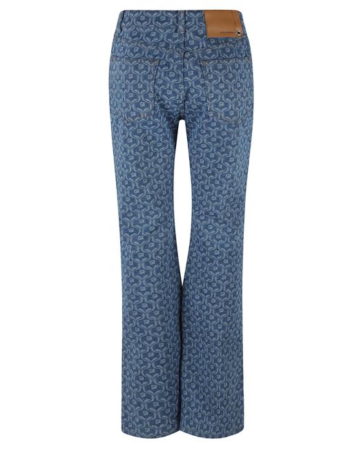 Rabanne Blue Printed Buttoned Jeans