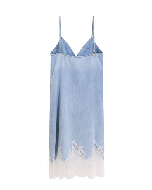 DIESEL Blue ‘De-Rude-S’ Denim Slip Dress, , Light