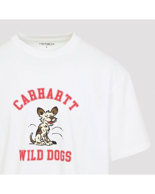 Carhartt White Short Sleeves Wild Dog T-Shirt for men