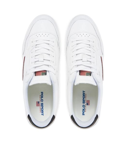Polo Ralph Lauren White Ps 300 Logo Sneakers Shoes for men